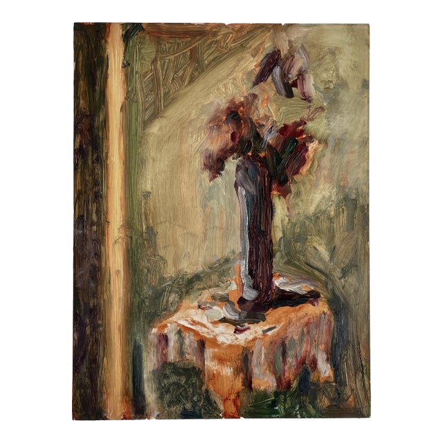 Evening Light Through the Window, Original Oil Painting - For Sale