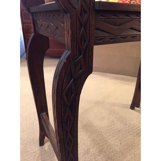 1920s Carved Wood Window Bench or Side Table For Sale - Image 9 of 9