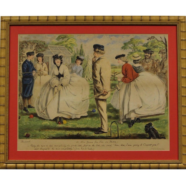 "A Nice Game for Two or More" Chromolithograph For Sale