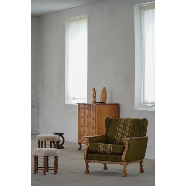 1960s Mid-Century Modern Danish Oak Lounge Chairs by Henning Kjærnulf, 1960s, Set of 2 For Sale - Image 5 of 18