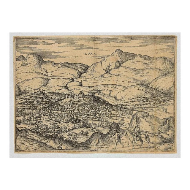 Franz Hogenberg, City of Loja, Etching, Late 1500s For Sale