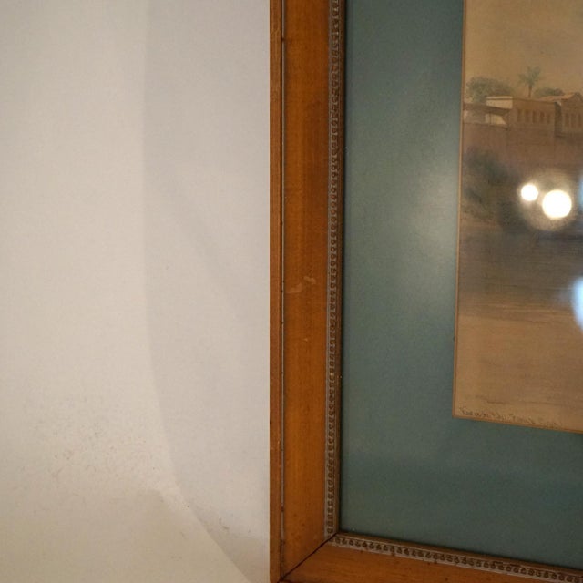 Antique Print Signed by David Roberts “View Of The Nile-Ferry To Gizeh" 19thC, Framed For Sale - Image 6 of 9