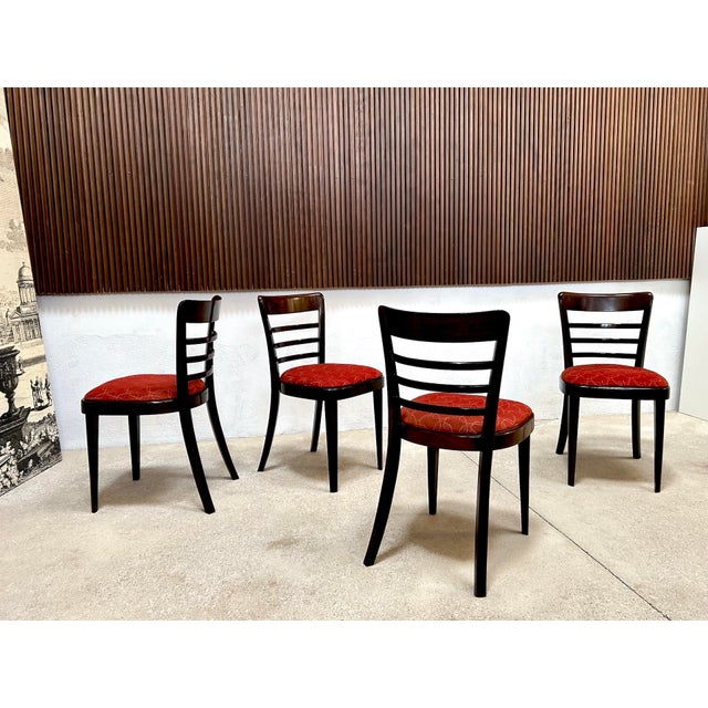 Art Deco Dining Chairs from Ton, Former Czechoslovakia, 1930s, Set of 4 For Sale - Image 4 of 18