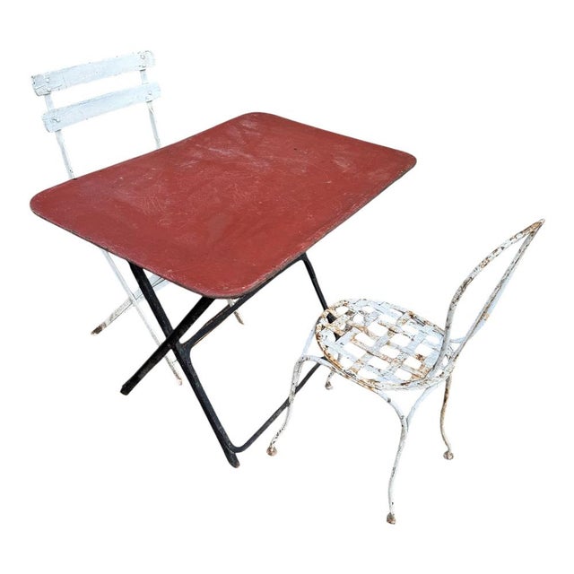 Provencal Folding Iron Garden Table, 1900s For Sale - Image 5 of 16