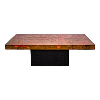 Lounge Table in Copper Design Bernhard Rohne, 1970s For Sale