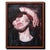 Lacking Embers by Stefan Smit | Oil on Panel Portrait of a Person with a Hat and Hand Raised For Sale