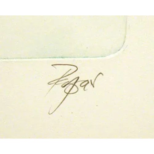 Abstract William Papas "Jade" Horse Hand Signed & Numbered Artwork Etching, 1980s For Sale - Image 3 of 4