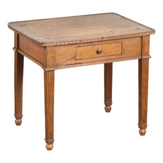 19th-Century Danish Oak Small Side Table For Sale
