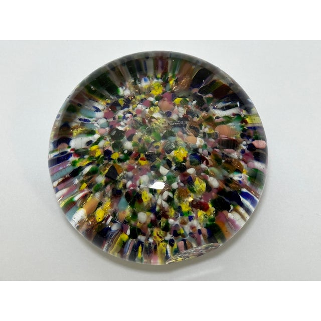 Antique 1850 Traditional Small French Glass Pebble Inclusions Paperweight For Sale - Image 9 of 12