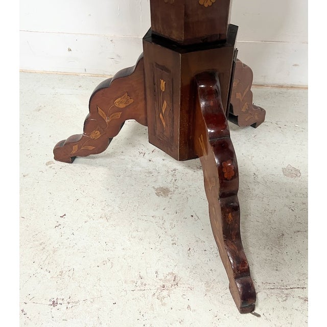 Antique Mute Serving Table with Three Marquetry Trays, 1800s For Sale - Image 6 of 13