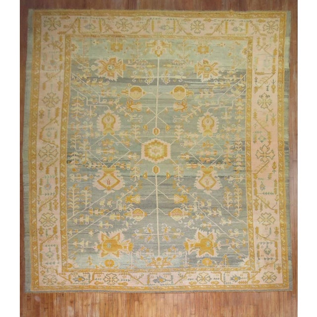 Antique Turkish Oushak Decorative Rug For Sale - Image 16 of 18