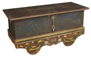 Indian Painted Wood Chest, 1960s
