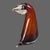 Mid-Century Modern Italian Hand-Blown Art Glass Amber Figurine of a Toucan Bird For Sale - Image 3 of 8