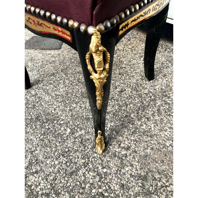 André Charles Boulle Style Accent Side Chair For Sale - Image 9 of 11