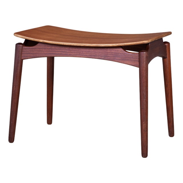 Teak Stool by Sigfred Omann for Ølholm Møbelfabrik, Denmark, 1950s For Sale