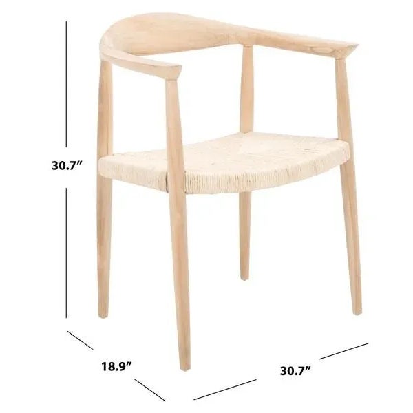 Not Yet Made - Made To Order Volta Foc Twist Accent Chair - Unfinished Natural Teak/Natural Foc Twist For Sale - Image 5 of 11