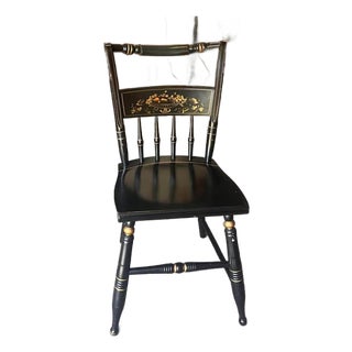 Vintage Hitchcock-Style Stenciled Windsor Chair For Sale