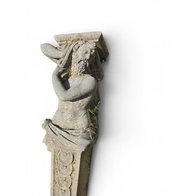 1950s Hand-Carved Stone Sculptures, Early 20th Century, Set of 2 For Sale - Image 5 of 13