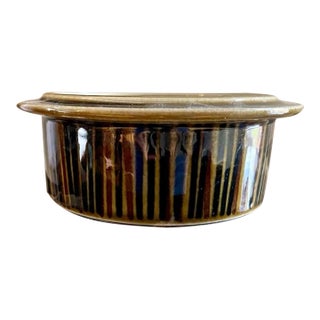 MCM Vintage Arabia Fruit Bowl in Kosmos Pattern Made in Finland For Sale