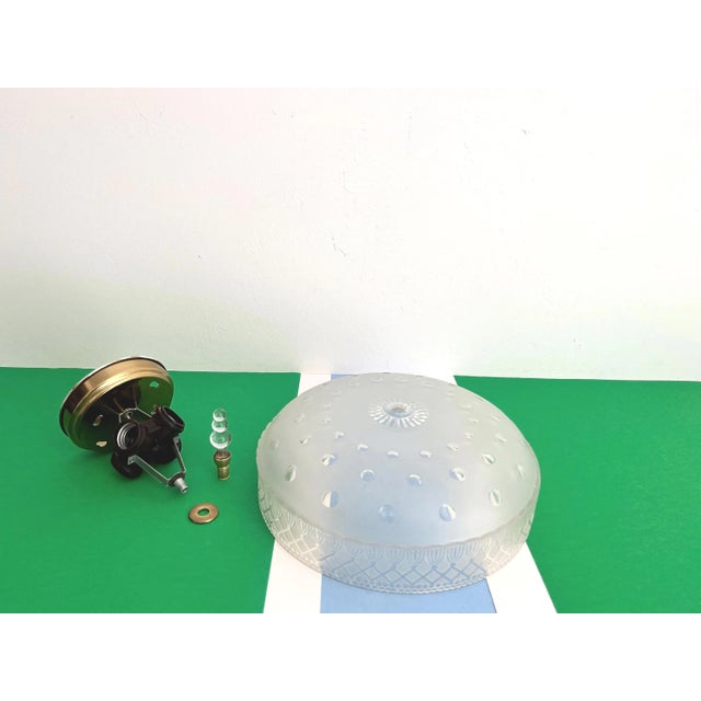 Deco Cut Glass Ceiling Light, 1940s For Sale - Image 16 of 18