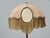 Tan Vintage French Victorian Floor Lamp Light W Fringed Lamp Shade & Onyx Base For Sale - Image 8 of 12