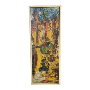 Mid-Century Florentine Oil on Board Painting – Italian Vintage Art