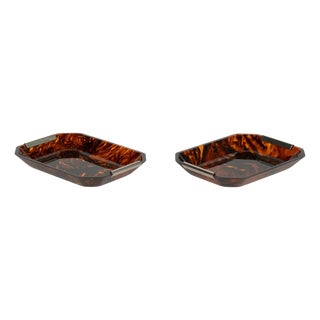 Mid-Century Modern Tortoiseshell Acrylic Vide-Poche from Christian Dior, 1970s For Sale