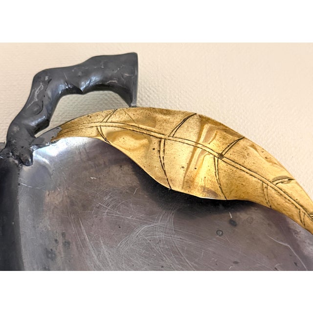 Vintage Saks Fifth Ave Asian Brass Peach Bowl For Sale In Miami - Image 6 of 10