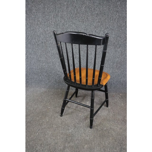 Hitchcock Maple & Lacquered Side Chair For Sale In Philadelphia - Image 6 of 7