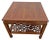 1960s MCM Ming Style Wood Coffee / End Table With Open Geometric Fretwork Lower Shelf For Sale In Palm Springs - Image 6 of 12