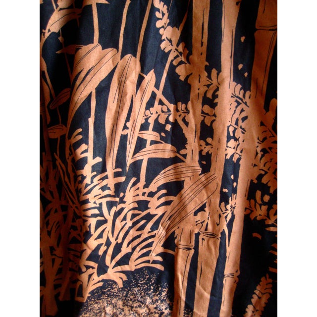 Textile 1970s Mid Century Modern French Chinoiserie Curtains -Drapes a Pair For Sale - Image 7 of 11