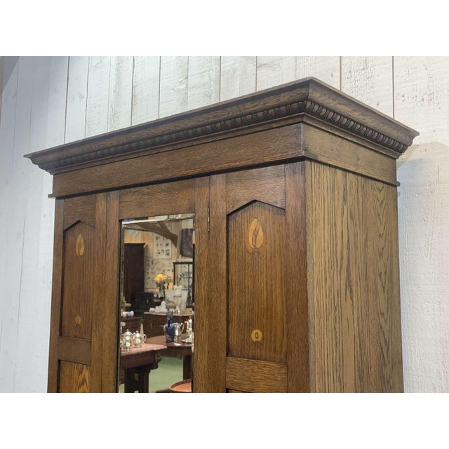 English Wardrobe in Oak For Sale - Image 9 of 14