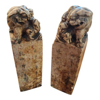 Pair Foo Dog Chops For Sale