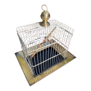 Antique Hendryx Brass Bird Cage, Circa 1900s