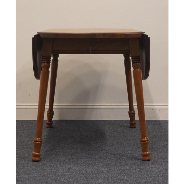 Tell City Solid Hard Rock Maple Colonial Early American 48" Drop Leaf Dining Table F8162 For Sale In Kansas City - Image 6 of 12