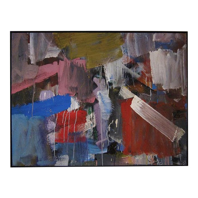 John Saccaro Painting (American 1913-1981), Untitled, Ca. 1959, Oil on Masonite For Sale