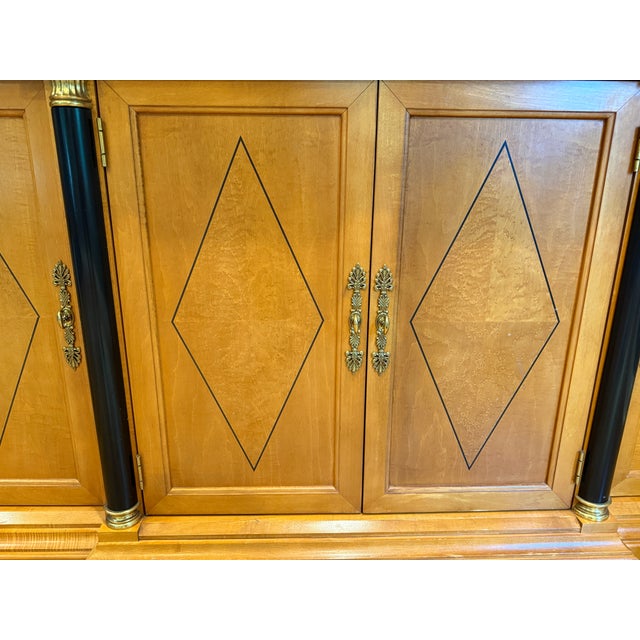 Wood Thomasville Grand Classics Biedermeier Breakfront China Cabinet For Sale - Image 7 of 8