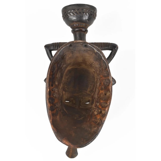 Early 20th Century Yaure Baule Portrait Mask Cote d'Ivoire For Sale - Image 4 of 5