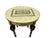 Wood Handmade Shell Inlay End Table – Egyptian Wood & Copper For Sale - Image 7 of 12