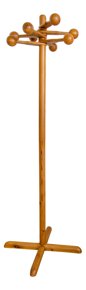Space Age Danish Pinewood Coat Rack, 1970s