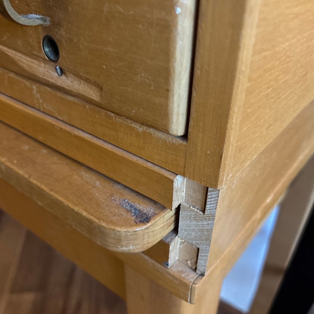 Tan 1960s 15 Drawer Library Card Catalog Cabinet For Sale - Image 8 of 11
