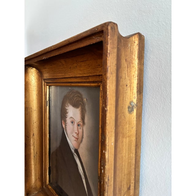 Antique Portrait Pastel Painting of a Gentleman, C. 1830 For Sale - Image 6 of 10