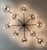 Metal 21st Century Dieci Bronze Clear Murano Flush Mount by Fabio LTD For Sale - Image 7 of 11