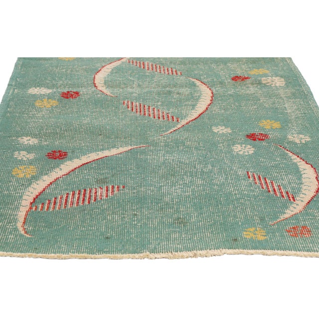 Zeki Muren Vintage Turkish Sivas Rug, 03'00 X 05'11 For Sale - Image 4 of 10