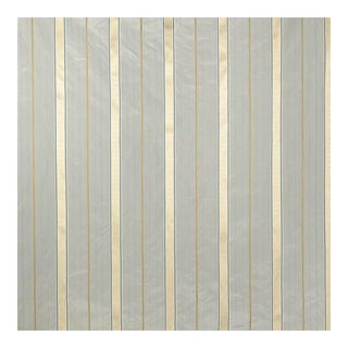 Cowtan & Tout Corsini Stripe Ivory/Blue Bolt of Fabric - 6.5 Yards For Sale