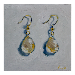 Contemporary Oil Painting, Still Life Earrings