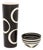Ken Edwards Two Black and White Art Pottery Vessels For Sale