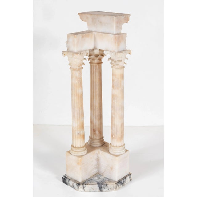 Art Deco Graceful, Alabaster, Architecture Model, circa 1905 For Sale - Image 3 of 7