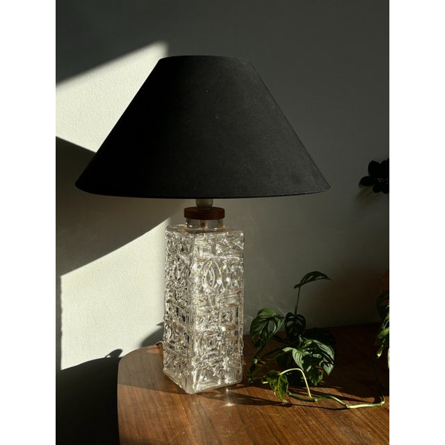 Large Glass Table Lamp attributed to Henrik Blomqvist for Stilarmatur, Tranås, Sweden, 1960 For Sale - Image 9 of 13