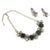 1950s Grey "Pearl" and Black Necklace and Earrings For Sale - Image 9 of 9